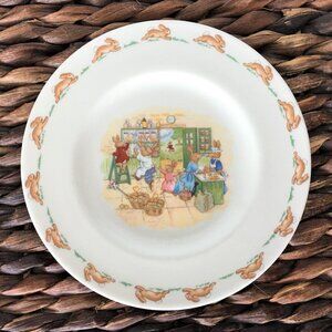 Bunnykins Plate in Kitchen Scene Pattern